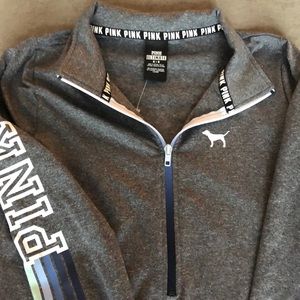 NWOT PINK Victorias Secret Half Zip Pullover